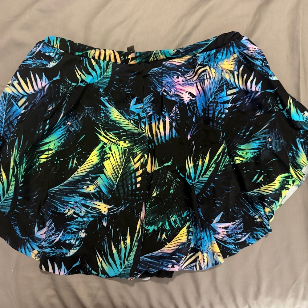 Torrid High-Rise High-Low Swim Skirt With Brief Size 1 - Picture 4 of 6